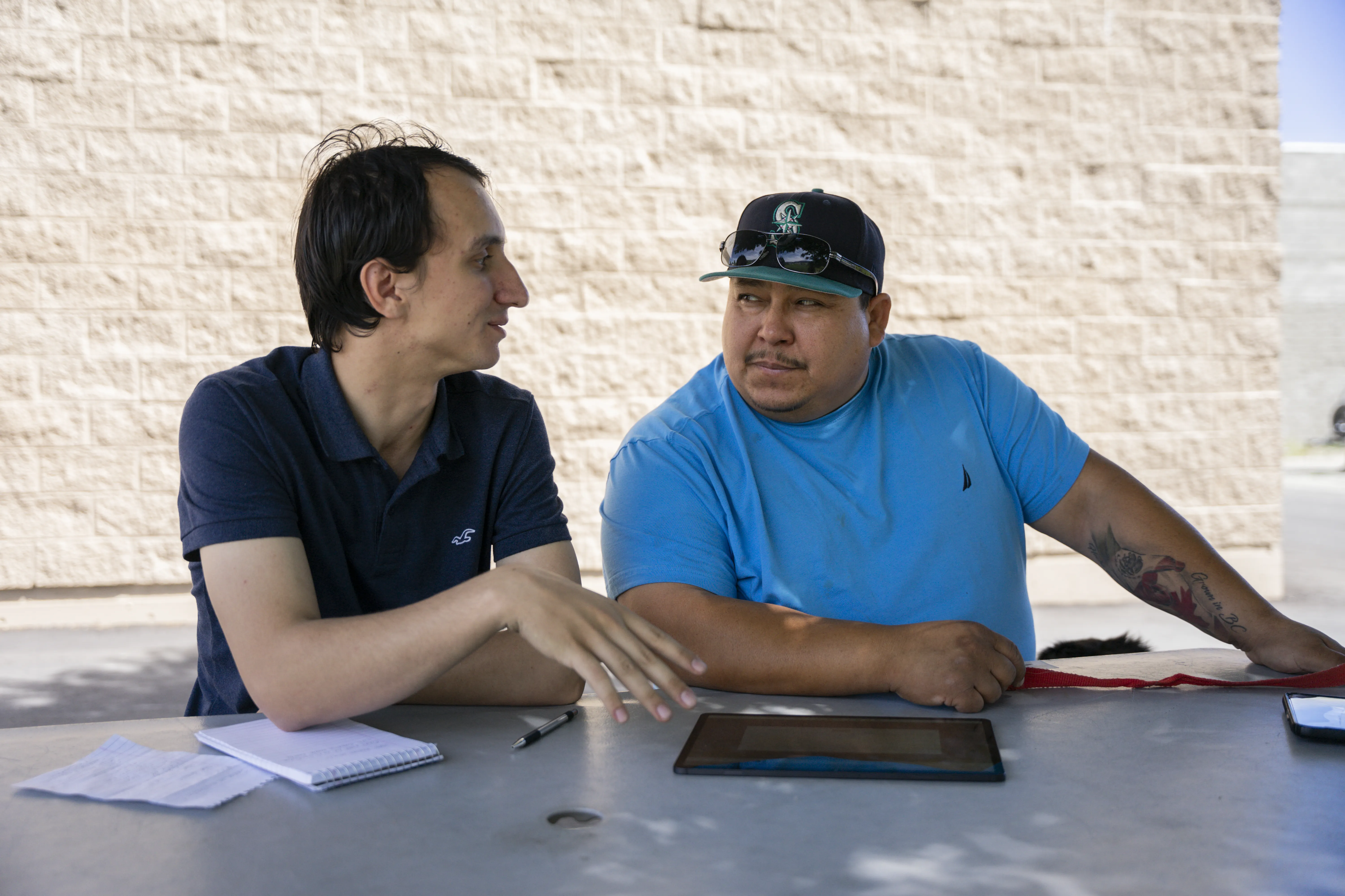 Andy Tewfik with farmer